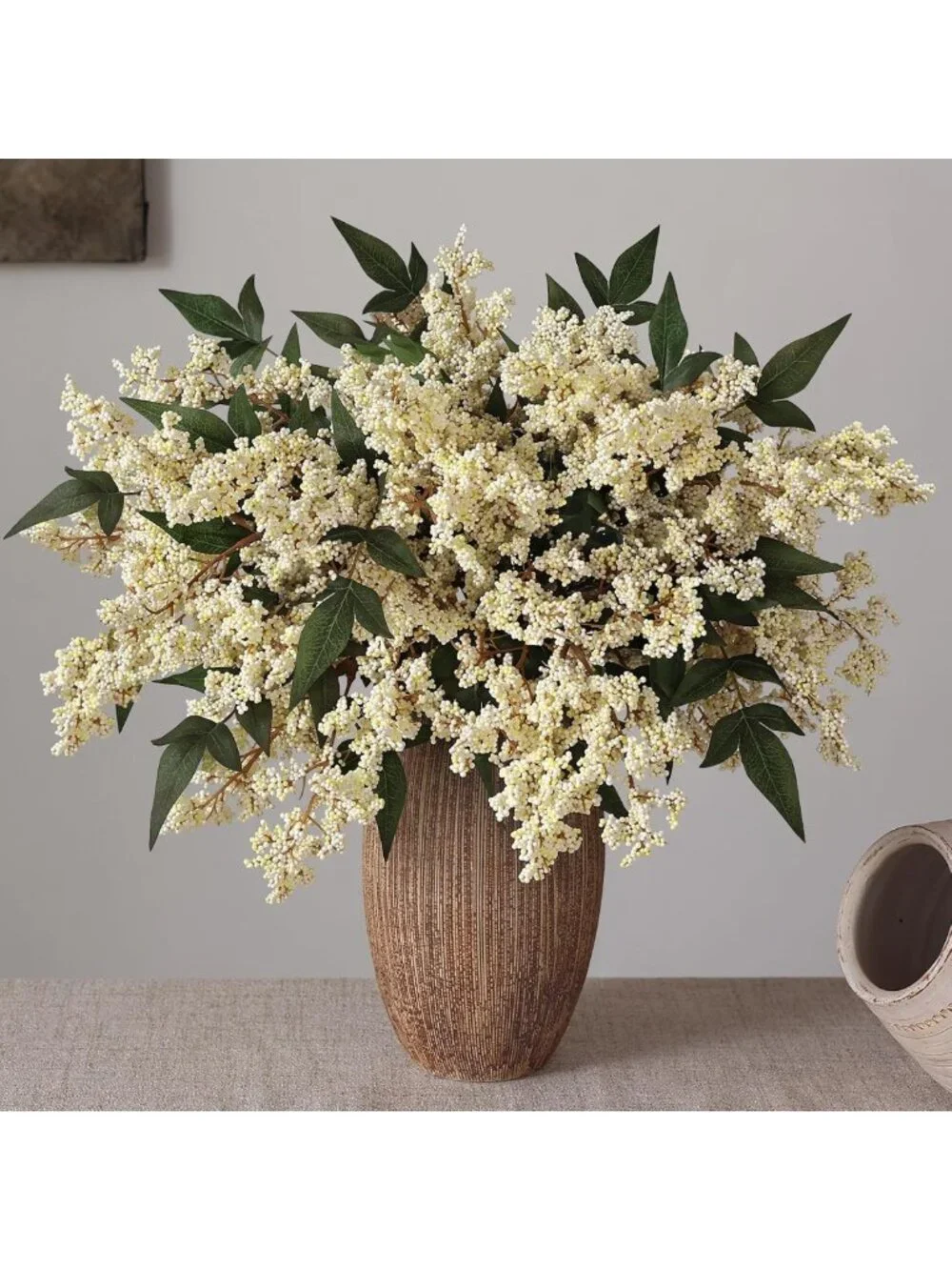 12 Pcs 17” Lifelike Nandina Berry Stems - Realistic Faux Floral Decor for Vases